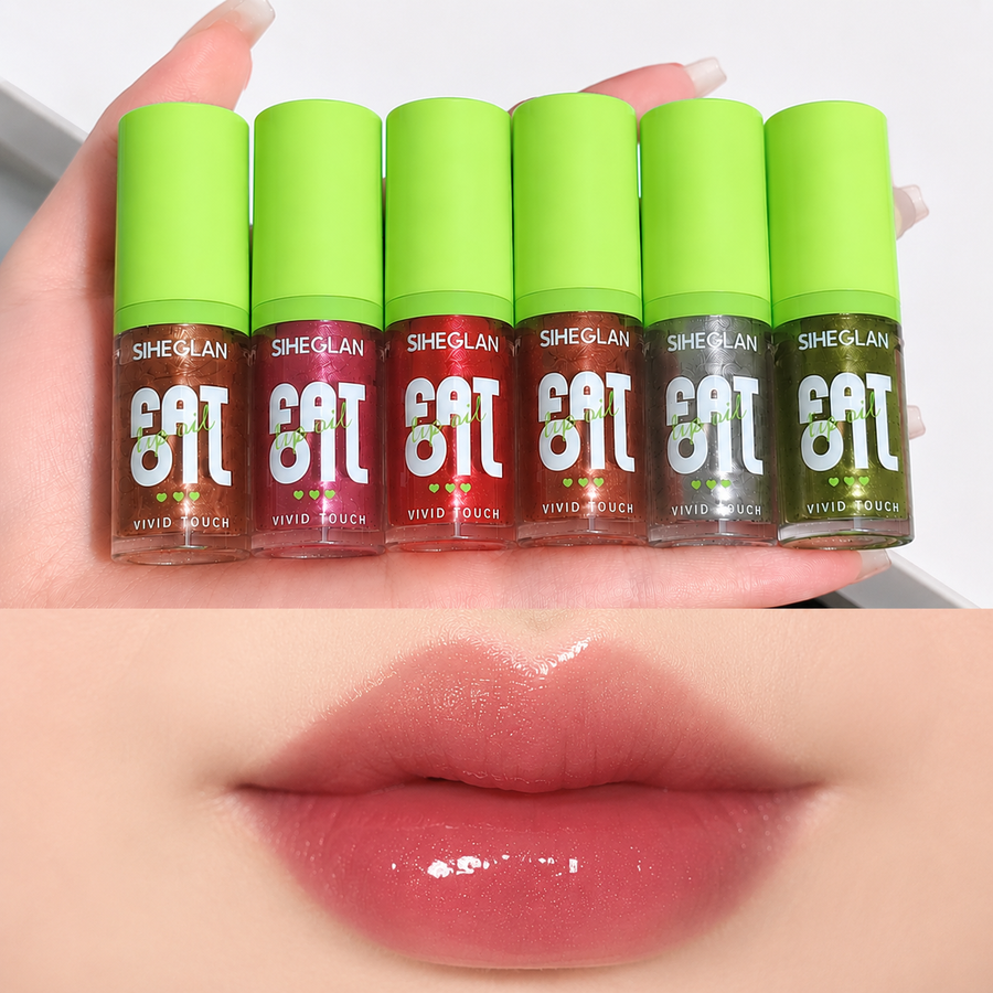 SIHEGLAN Fat Oil Lip Oil – High Shine Hydrating Lip Gloss | Deep Moisturizing, Plumping, Long-Lasting, Non-Sticky Lip Care for Soft, Smooth & Glossy Lips