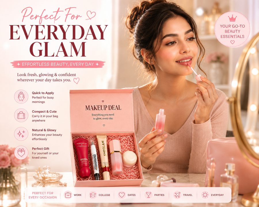 Complete Soft Glam Collection | Korean Beauty Bundle for Blurred Lips, Dewy Blush & Glass Skin Glow
