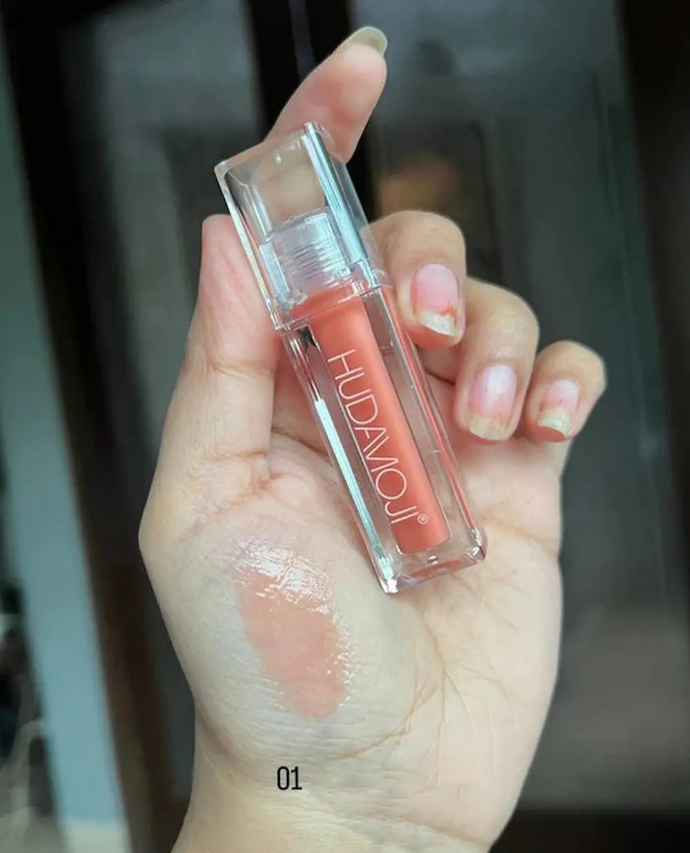 HUDAMOJI Viral Matte Lip Gloss – Long Lasting Glossy Shine