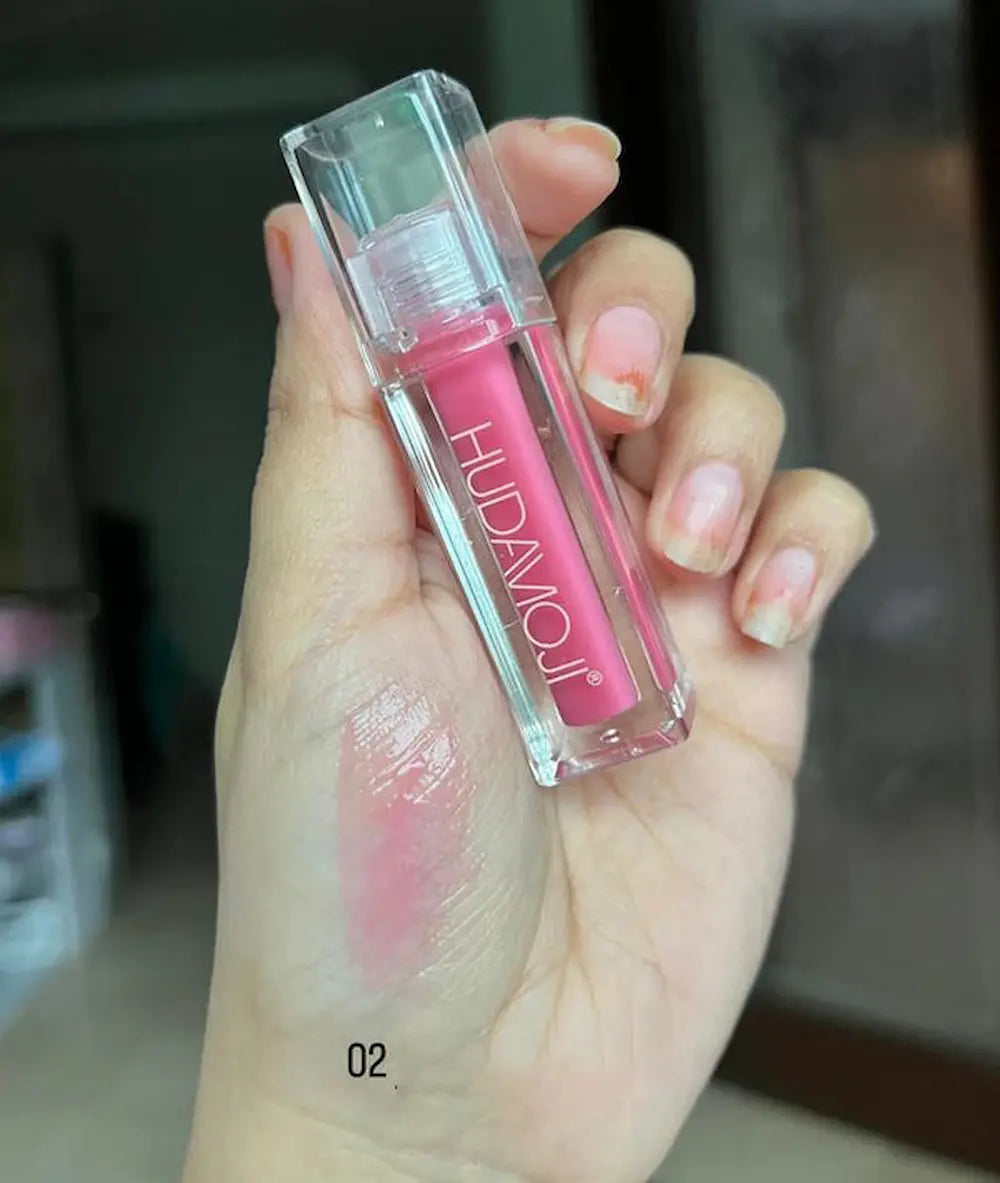 HUDAMOJI Viral Matte Lip Gloss – Long Lasting Glossy Shine
