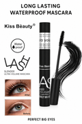 Kiss Beauty Waterproof Mascara – Long Lasting Ultra Volume Black Lash Mascara | Smudge Proof, Curling, Lengthening & Thickening Mascara for Women | Perfect Big Eyes Effect