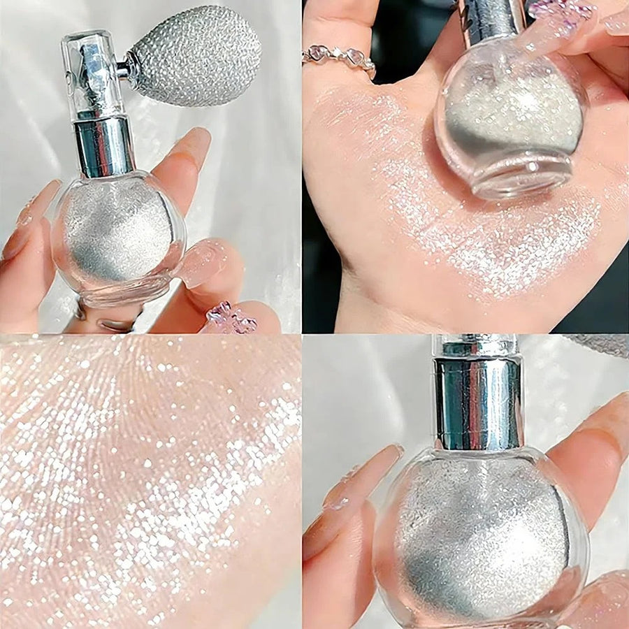 Diamond Highlighter Powder Spray Waterproof High Gloss Glitter Body Bronzer Highlight Powder Face Contour Illuminator Makeup