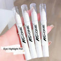KS-ONE 1 PC Silver Pearlescent Waterproof Highlighter Pen/ Novice Long Lasting Flash Lying Silkworm Eye Shadow Makeup