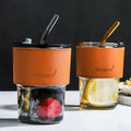 Premium Glass Coffee Tumbler with Straw & Lid – Reusable Heat Resistant Travel Cup for Iced Coffee, Tea, Juice & Smoothies