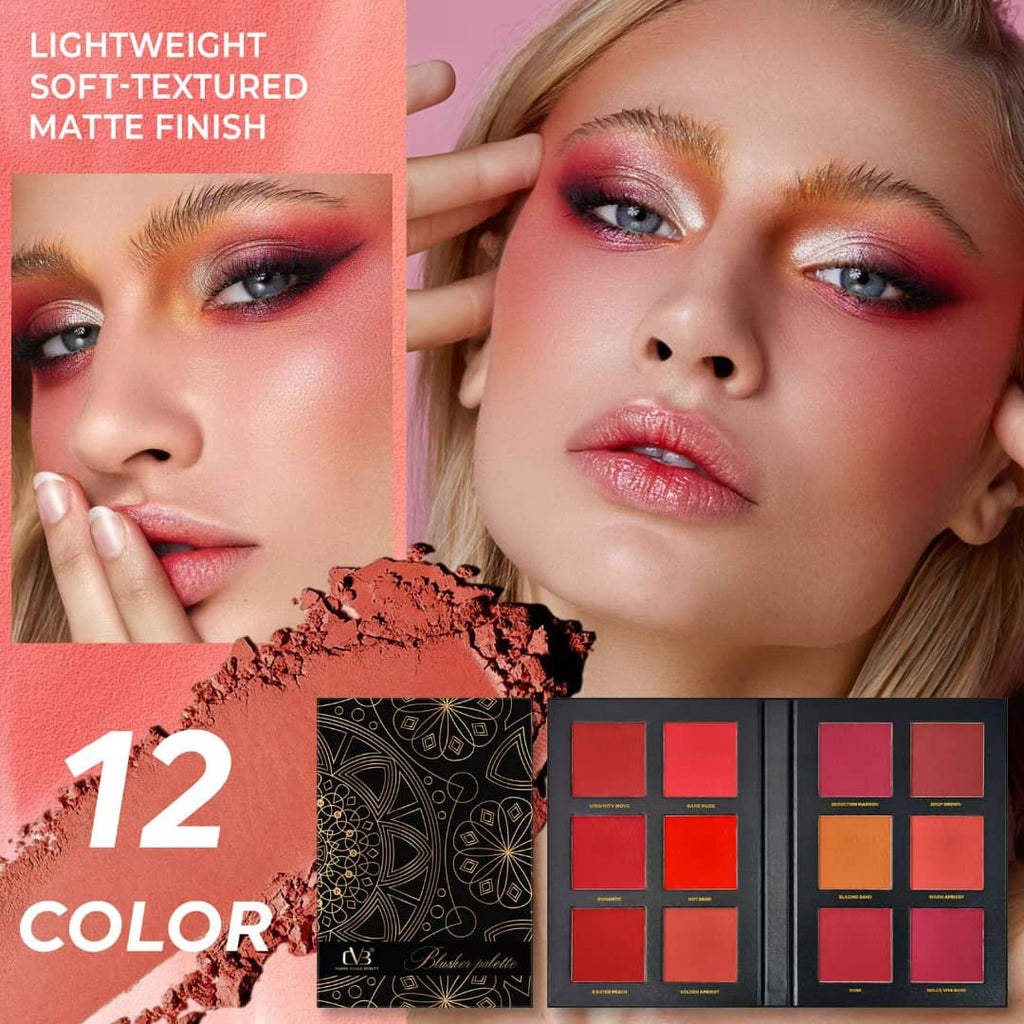 CVB Blusher Palette 12 Shades – All Skin Tones C226
