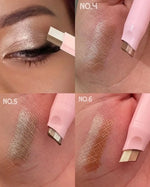 Dragon Ranee Eyeshadow Stick 2 In 1 Double Color Gradient Velvet Shadow Stick Eye Makeup Waterproof Lasting Shimmer Metallic Eyeshadow Makeup
