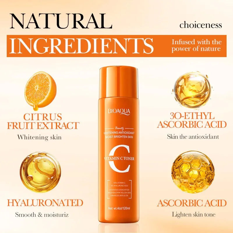 BIOAQUA Vitamin C Face Toner 120ml - Bright & Hydrated Skin