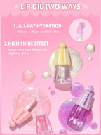 SHEGLAM Jelly Wow Hydrating Lip Oil 5PCS Set – Glossy Lip Gloss