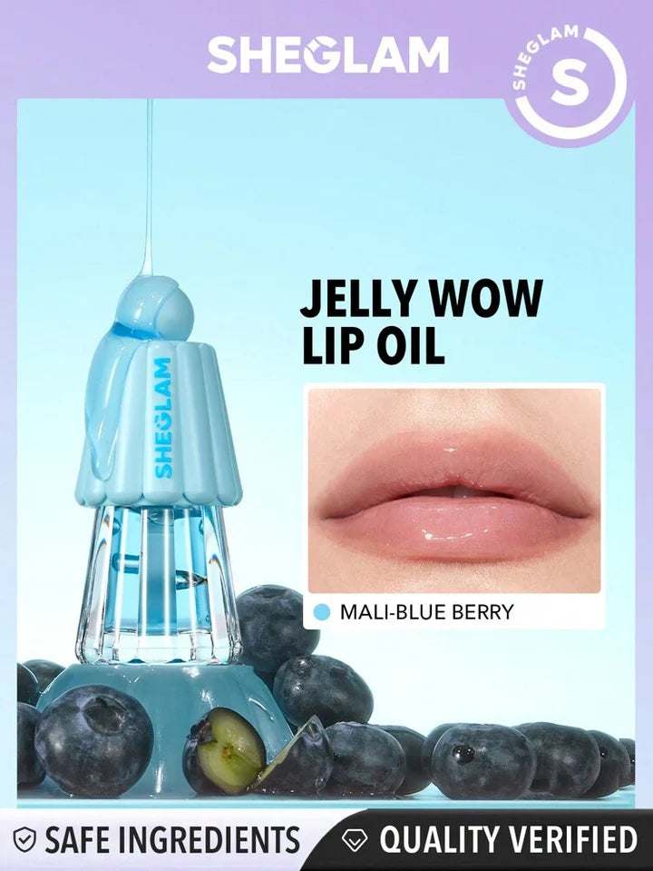 SHEGLAM Jelly Wow Hydrating Lip Oil 5PCS Set – Glossy Lip Gloss
