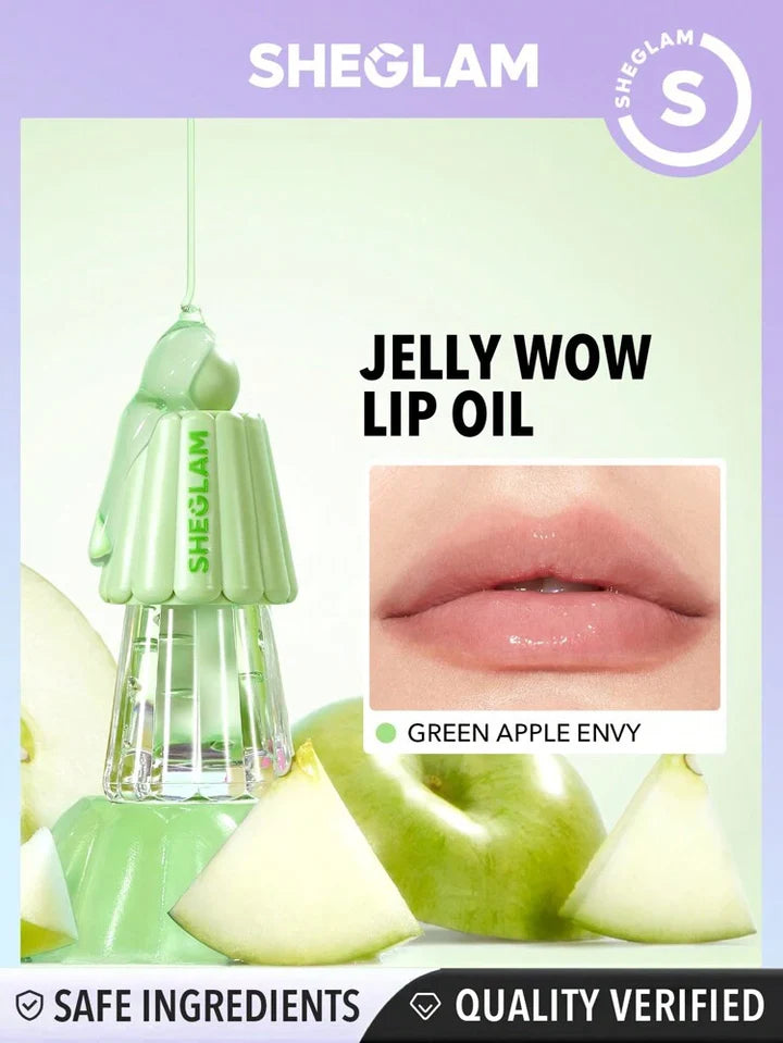 SHEGLAM Jelly Wow Hydrating Lip Oil 5PCS Set – Glossy Lip Gloss