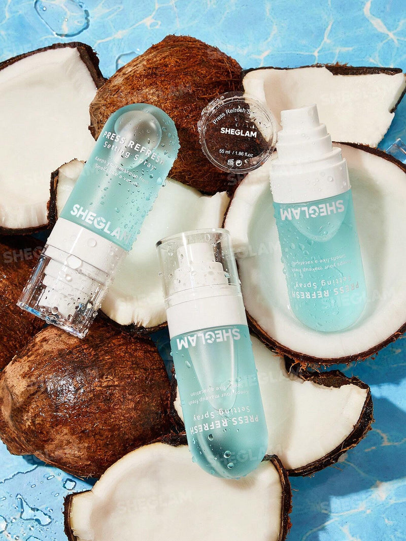 SHEGLAM Press Refresh Setting Spray – Long-Lasting Coconut Makeup Setting Spray