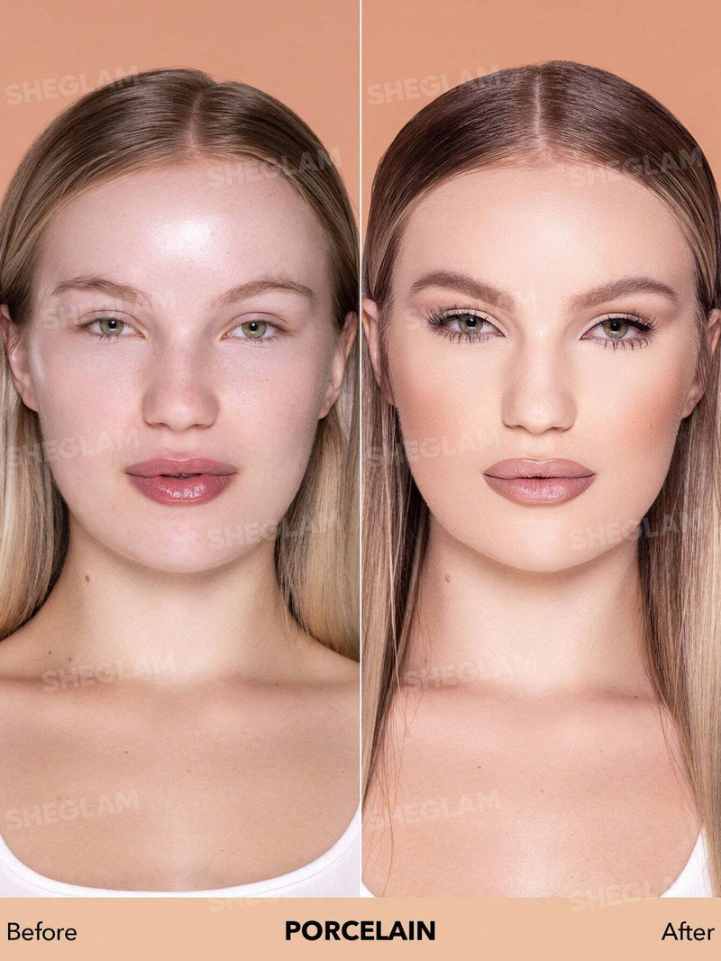 SHEGLAM Complexion Pro Matte Foundation | Long-Lasting Full Coverage Breathable Liquid Foundation | Shades: Porcelain, Nude & Honey