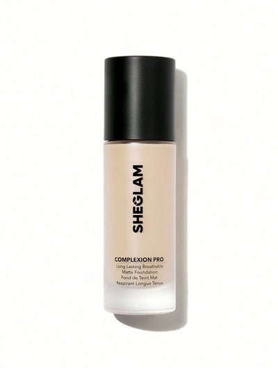SHEGLAM Complexion Pro Matte Foundation | Long-Lasting Full Coverage Breathable Liquid Foundation | Shades: Porcelain, Nude & Honey