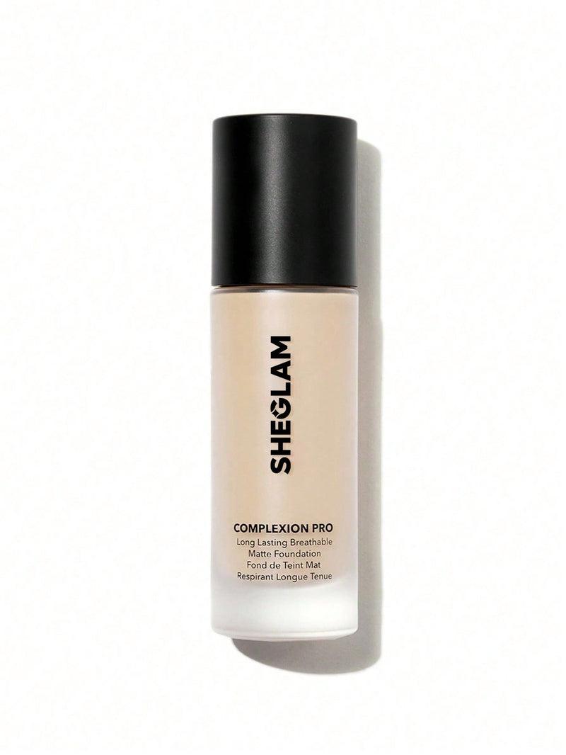 SHEGLAM Complexion Pro Matte Foundation | Long-Lasting Full Coverage Breathable Liquid Foundation | Shades: Porcelain, Nude & Honey