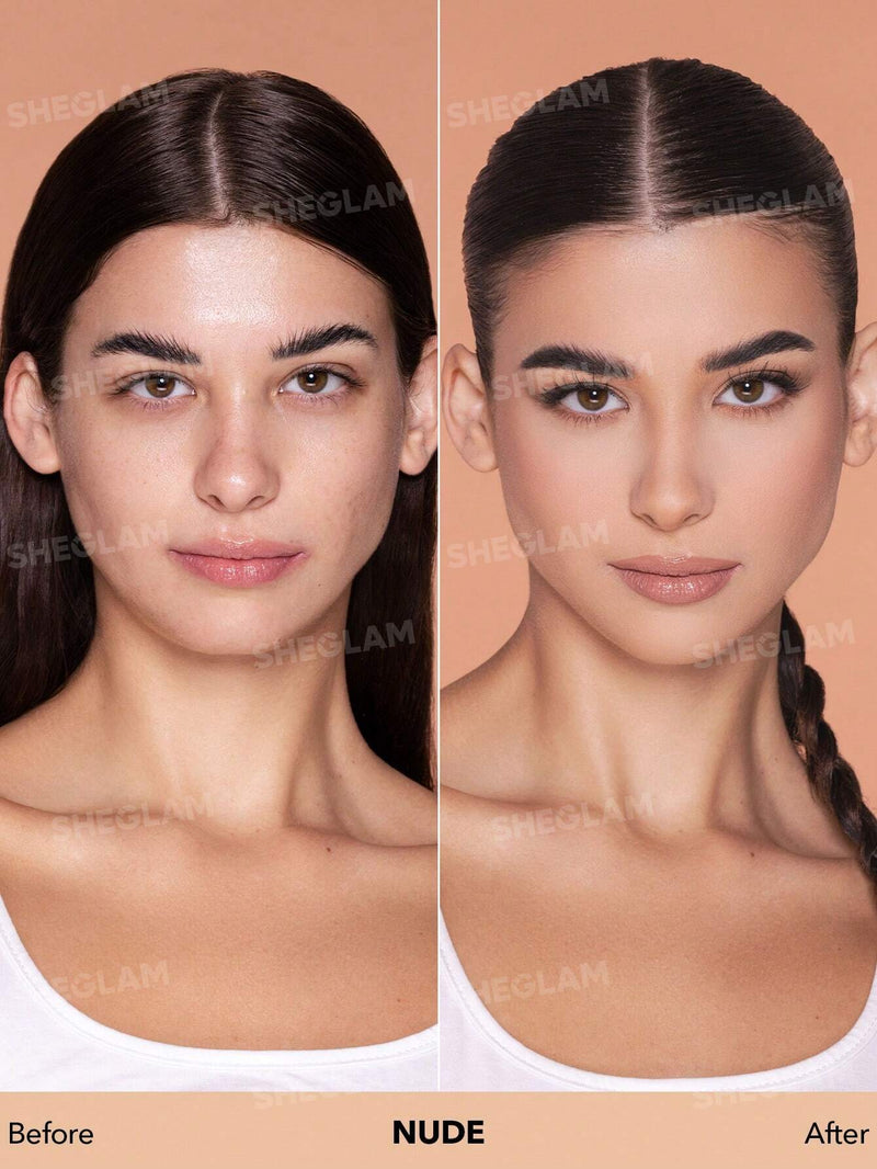 SHEGLAM Complexion Pro Matte Foundation | Long-Lasting Full Coverage Breathable Liquid Foundation | Shades: Porcelain, Nude & Honey