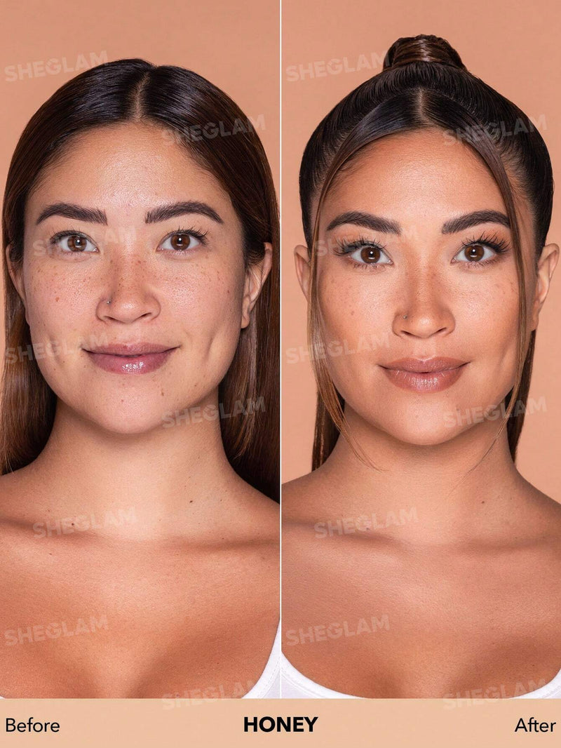 SHEGLAM Complexion Pro Matte Foundation | Long-Lasting Full Coverage Breathable Liquid Foundation | Shades: Porcelain, Nude & Honey