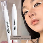 KS-ONE 1 PC Silver Pearlescent Waterproof Highlighter Pen/ Novice Long Lasting Flash Lying Silkworm Eye Shadow Makeup