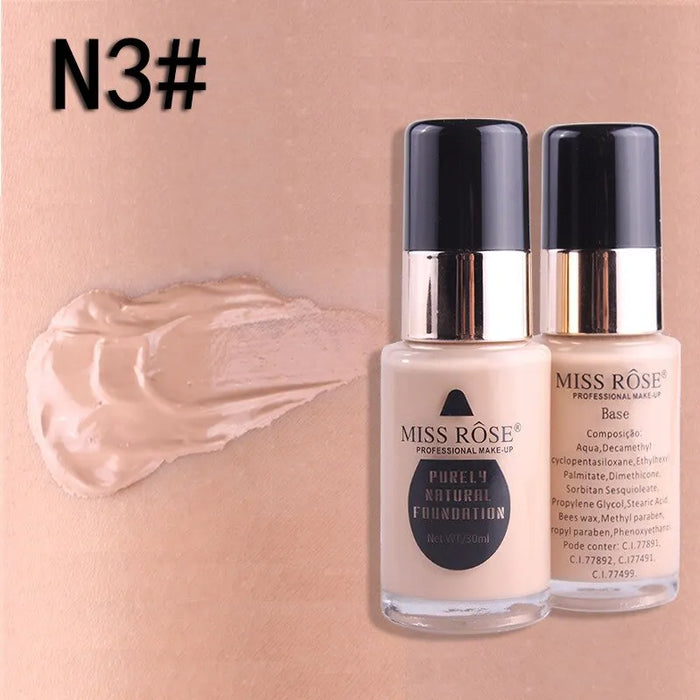 Miss Rose Waterproof Full Coverage Foundation 30ml