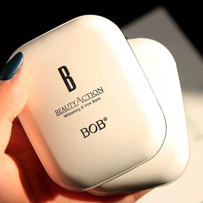 BOB Original Face Powder Compact Pressed Powder – Shade No. 1 Fair Medium | Oil Control Matte Finish with Mirror & Puff