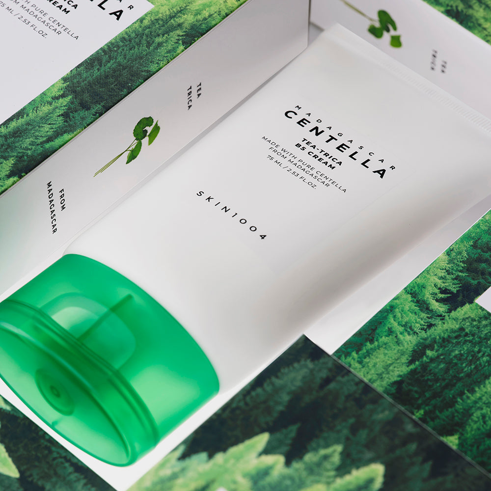 SKIN1004 Tea-Trica B5 Cream, Face Moisturizer with Centella Asiatica & Panthenol B5, Gel Moisturizer for Soothing & Hydrating, Cica Cream with Tea Tree & Centella, Korean Skin Care,