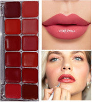 Love Queen Beauty 12 Colors Lip jelly Matte Lipstick Palette