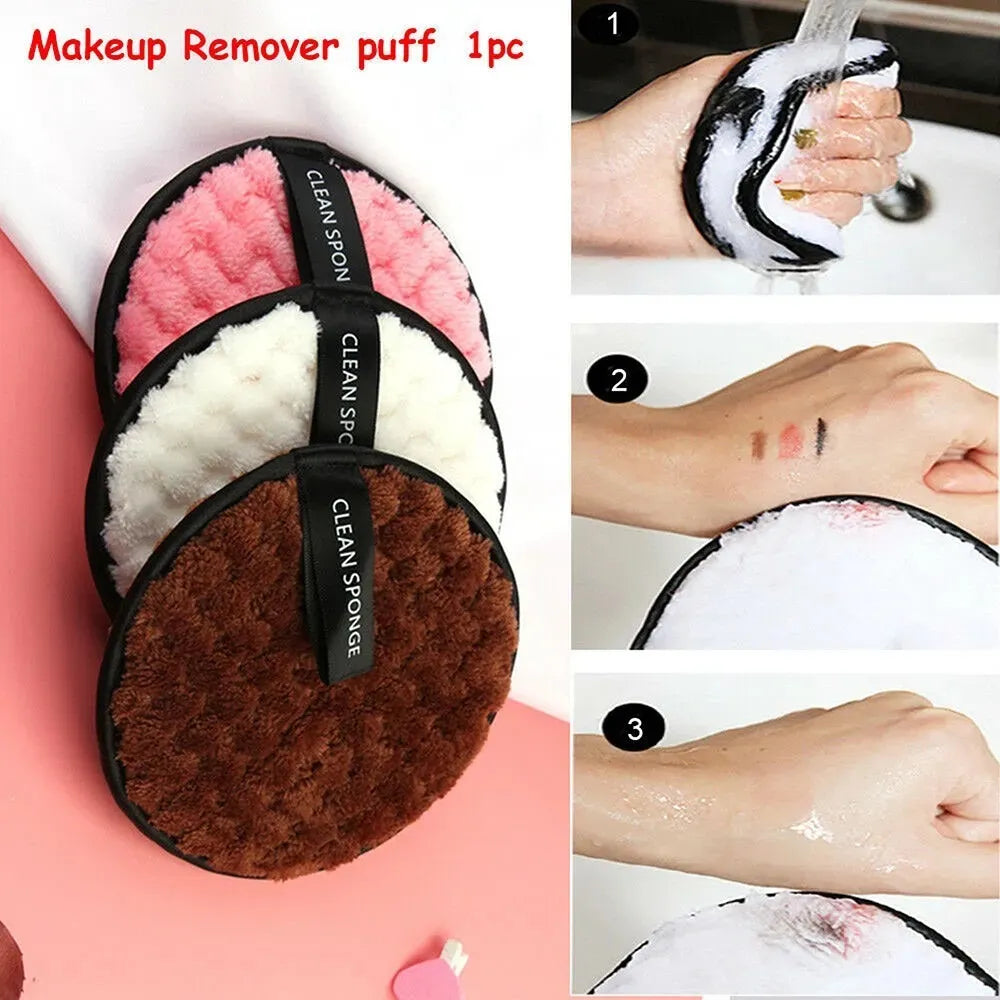 Reusable Microfiber Makeup Remover Pads Face Cleaning