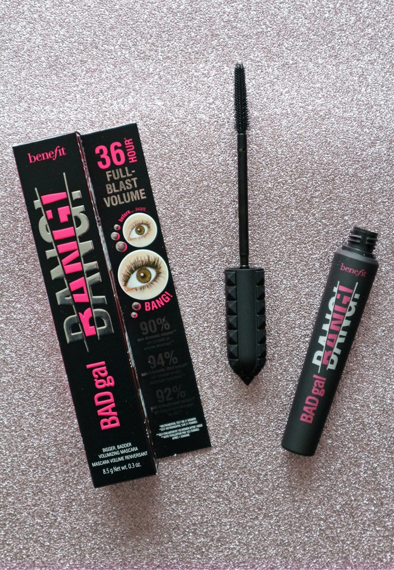 Benefit BADgal BANG! 36H Waterproof Volumizing Mascara | Long-Lasting Smudge-Proof Lash Lengthening, Curling & Thickening Black Mascara for Women