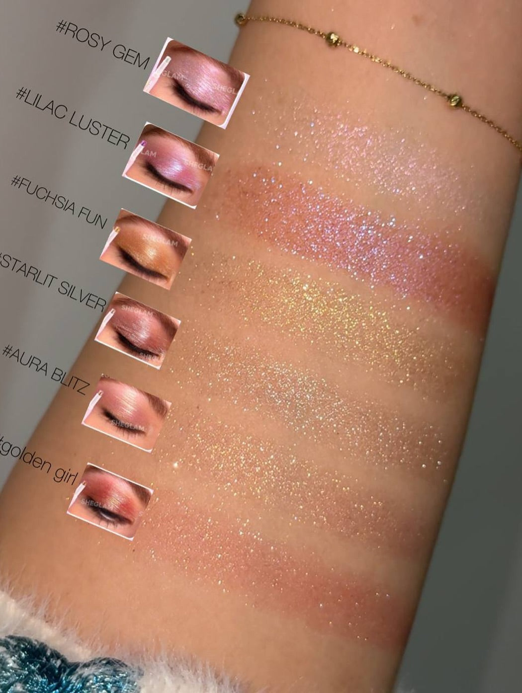 Viral HUDAMOJI- glitter jelly eyeshadow stick -6 Colours