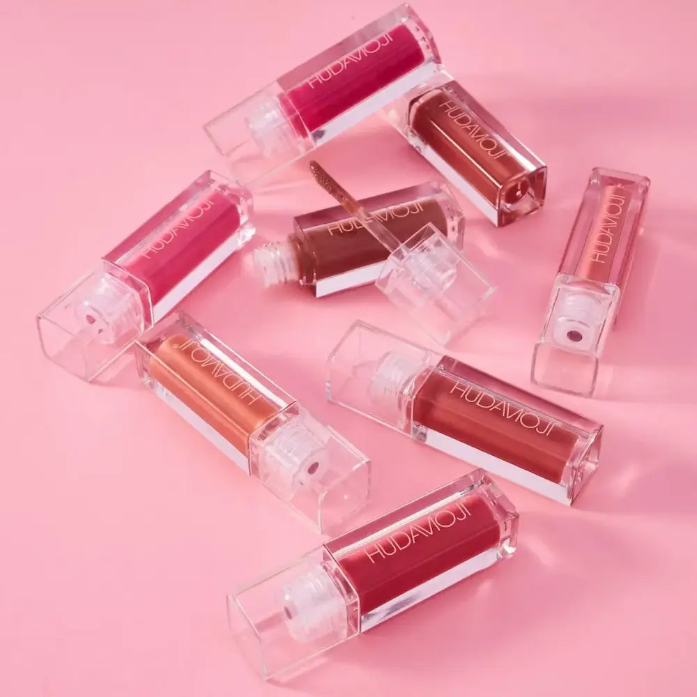 HUDAMOJI Viral Matte Lip Gloss – Long Lasting Glossy Shine