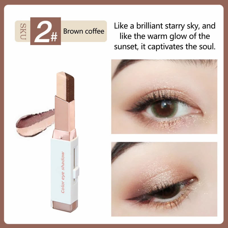 Double Color Eyeshadow Stick 2 in 1 Gradient Shimmer Eye Shadow