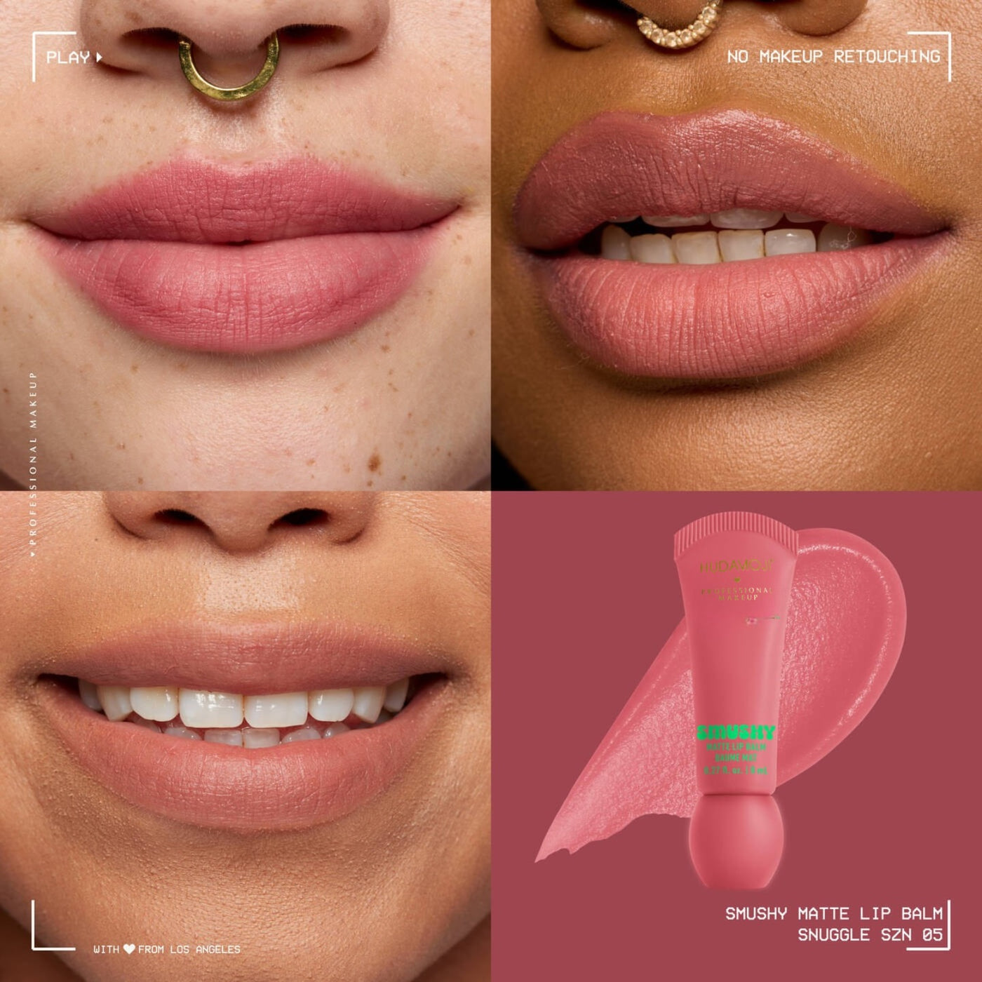 Hudamoji Smushy Matte Lip Balm Tint Set 6PCS