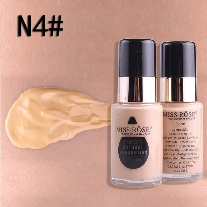 Miss Rose Waterproof Full Coverage Foundation 30ml