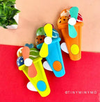 Portable Ice Cream Shape Mini Hand Press Fan Toy for Kids – Cute Handheld Summer Cooling Fan with Safe Soft Blades for Travel, School & Outdoor Use