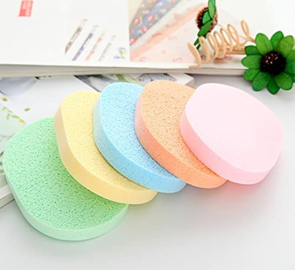 Compressed Soft Facial Srub Sponge 12 pc