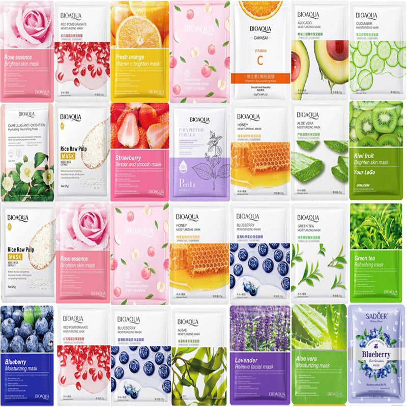 Pack Of 15/10/5/3 Hydrating & Brightening Face Sheet Mask