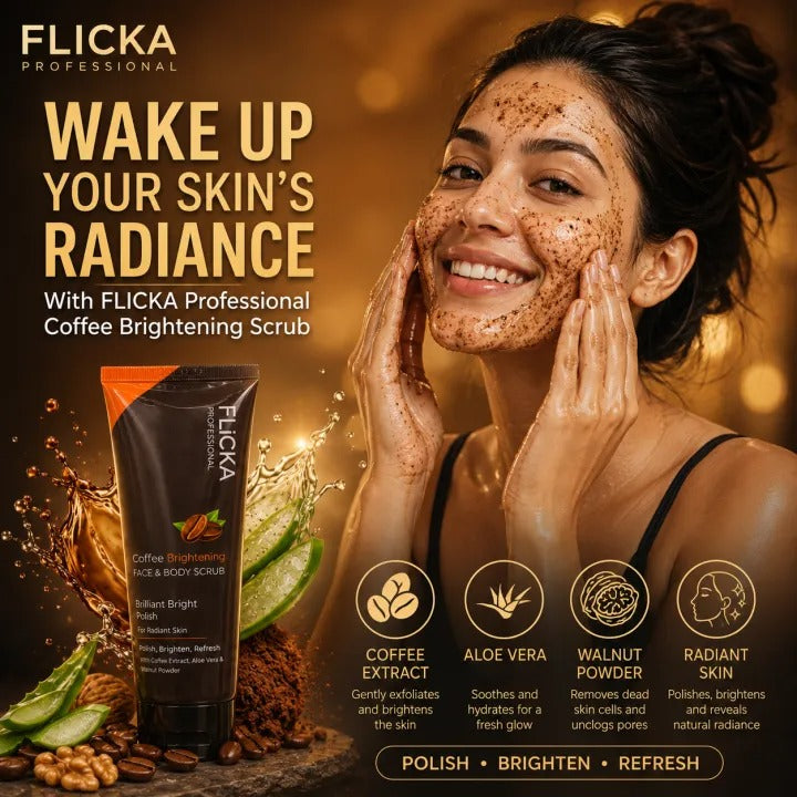 Flicka Coffee Brightening Face & Body Scrub
