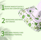 Miss Rose Avocado Makeup Remover Wipes 80 Sheets