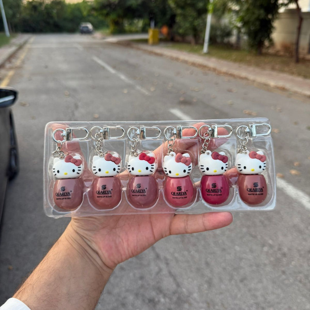 QEARLYA Hello Kitty Matte Lip Gloss Set Pack of 6 Shades