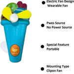 Portable Ice Cream Shape Mini Hand Press Fan Toy for Kids – Cute Handheld Summer Cooling Fan with Safe Soft Blades for Travel, School & Outdoor Use