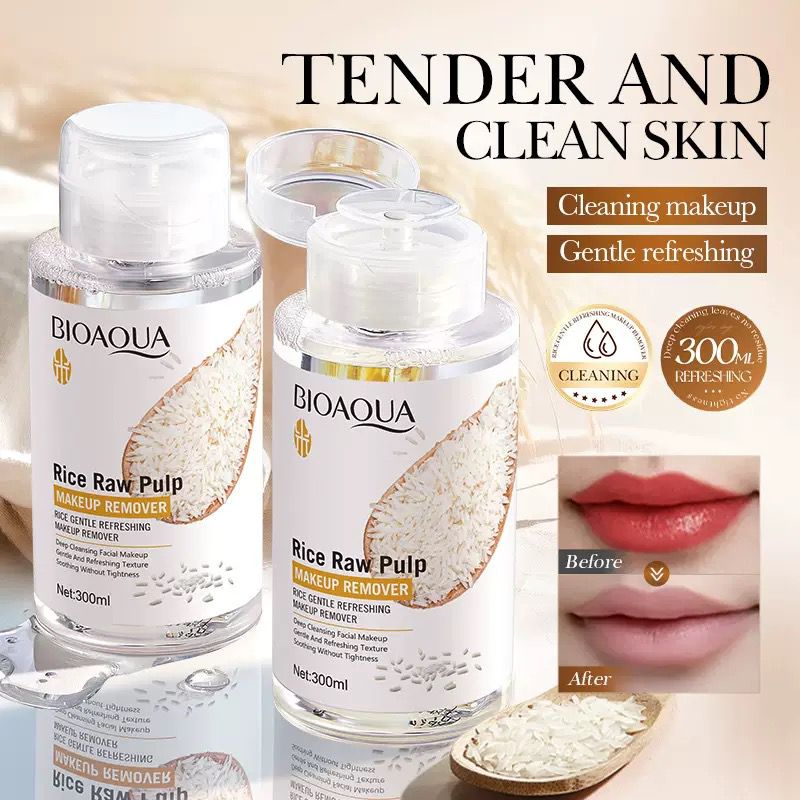 BIOAQUA Rice Raw Pulp Makeup Remover 300ml Deep Cleansing