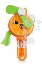 Fruit Shape Mini Hand Fan Toy for Kids – 2-in-1 Bubble Blower