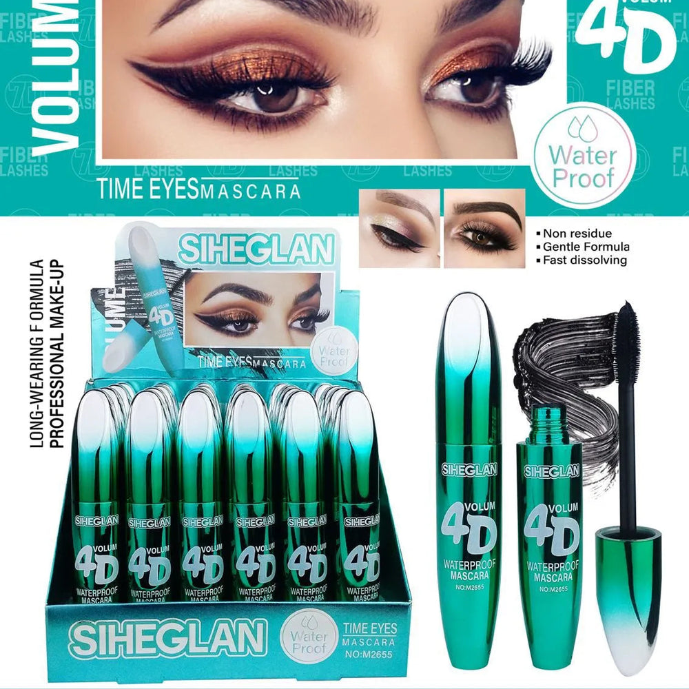 SIHEGLAN 4D Waterproof Mascara – Best Smudge Proof Long Lasting Volumizing & Lengthening Mascara for Women