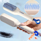 Self-Cleaning Anti-Static Hair Brush with Scalable Rotating Lifting and Massage Comb