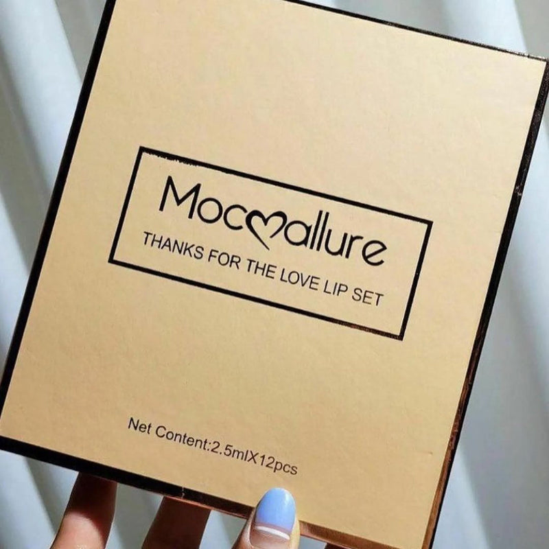 Mocallure 12PCS Creamy Matte Lip Gloss Set