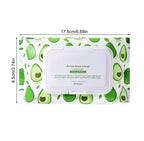 Miss Rose Avocado Makeup Remover Wipes 80 Sheets