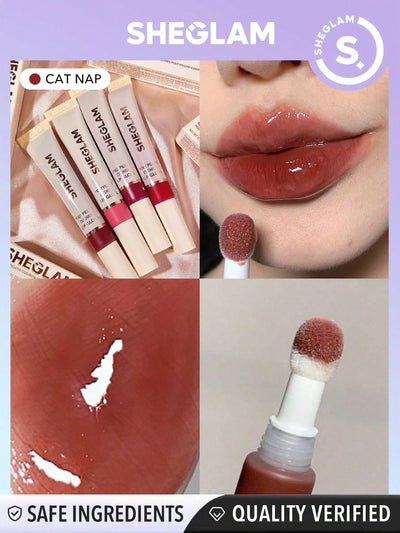 SHEGLAM Pout Pillow Cushion Lip Gloss – Korean Hydrating Lip Tint