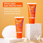 Disaar Sunscreen Lotion SPF 50 PA+++ Broad Spectrum UVA/UVB Protection Face Sunscreen with Vitamin C, Lightweight Moisturizing Formula, 50ml