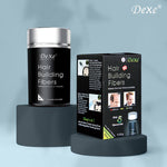 DeXe Hair Building Fibers Black 22g – Instant Hair Thickening Fiber Powder for Men & Women | Natural Hair Loss Concealer for Thinning Hair | Long-Lasting Full Coverage
