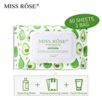Miss Rose Avocado Makeup Remover Wipes 80 Sheets