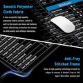 Keyboard Shortcut Extended Desk Mat – Large Gaming & Office Mouse Pad